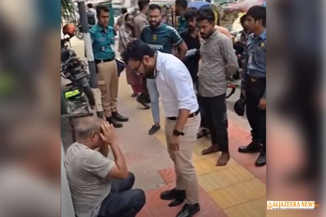 ধানমন্ডিতে ফুটপাতে ব্যক্তিকে মারধরের ঘটনায় যুবক আটক, দায়িত্বে অবহেলার দায়ে এএসআই প্রত্যাহার